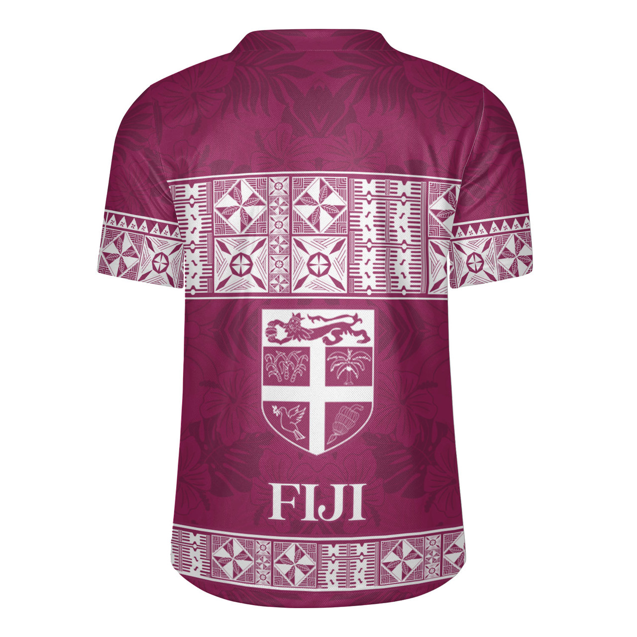 Fiji Rugby Jersey Custom Traditional Fijian Masi Pink Color