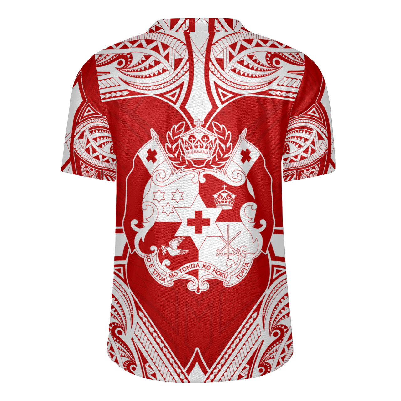 Tonga Rugby Jersey - Custom Coat Of Arms With Patterns Flag Color