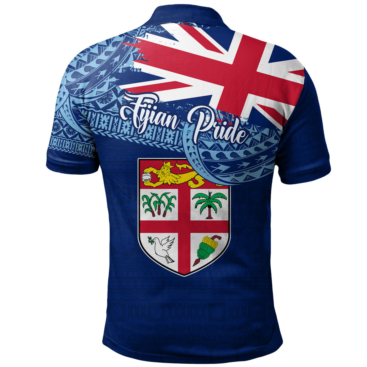 Fiji Polo Shirt - Custom Fijian Pride Masi Patterns