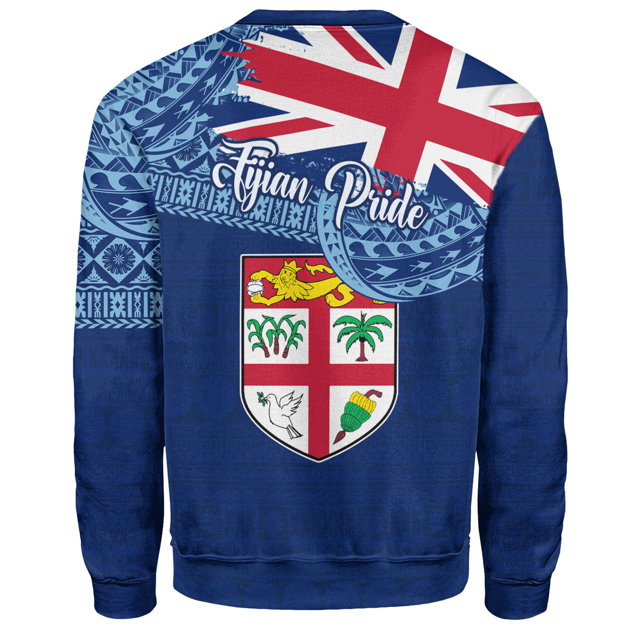 Fiji Sweatshirt - Custom Fijian Pride Masi Patterns