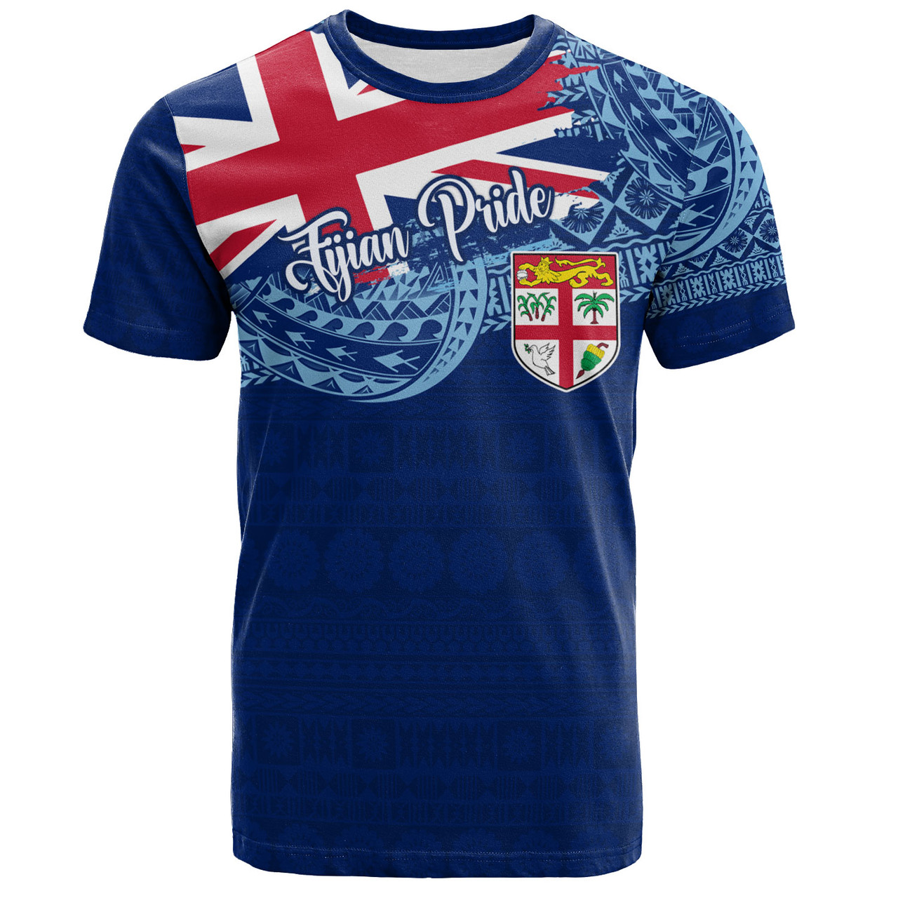 Fiji T-Shirt - Custom Fijian Pride Masi Patterns