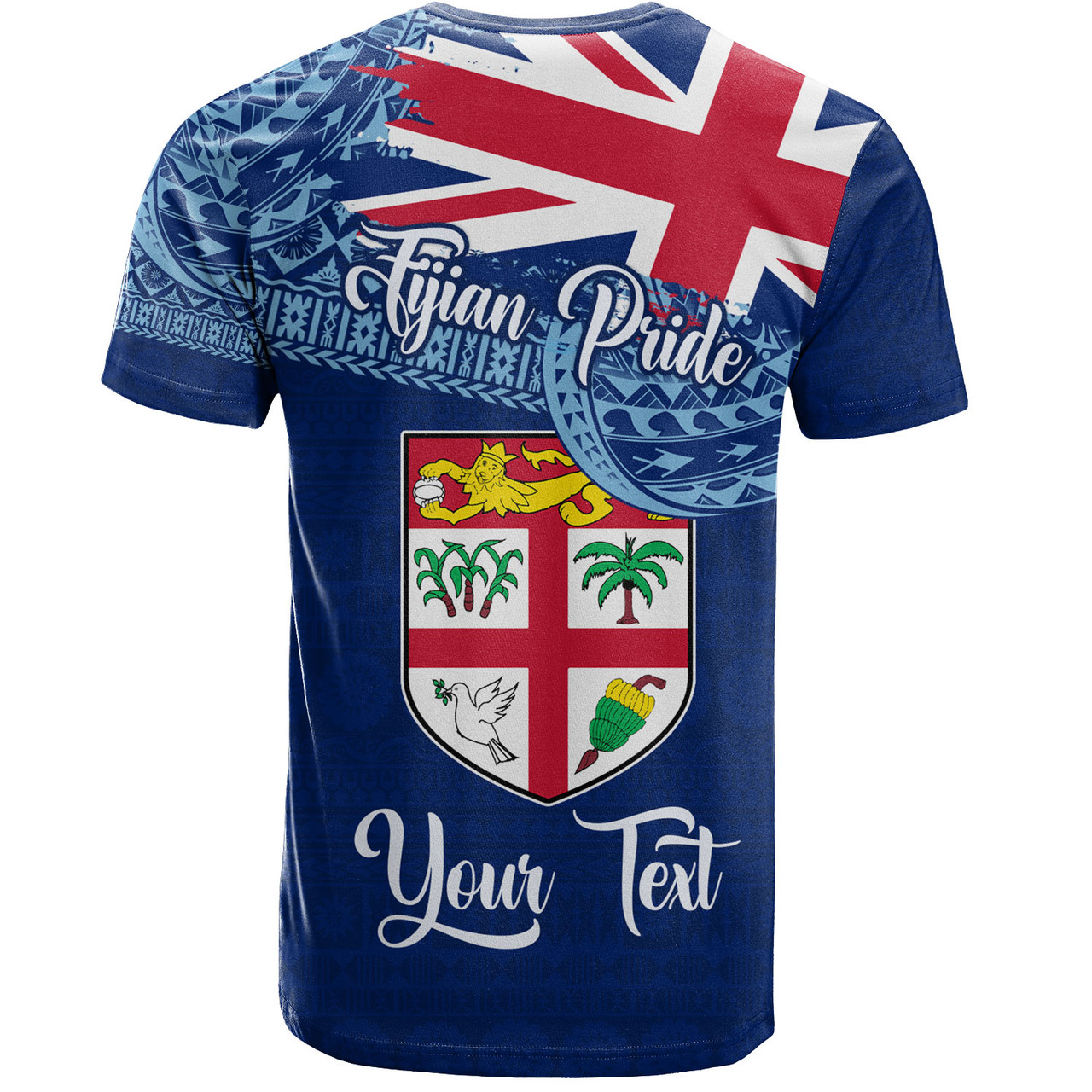 Fiji T-Shirt - Custom Fijian Pride Masi Patterns
