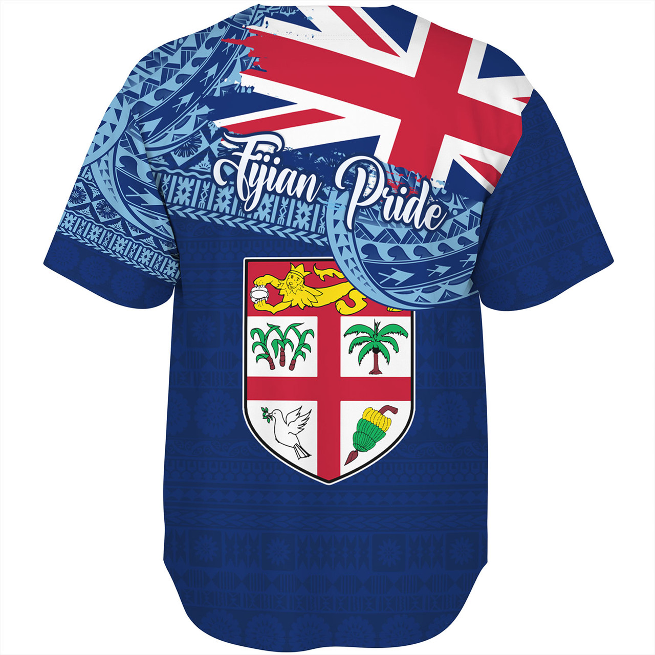 Fiji Baseball Shirt - Custom Fijian Pride Masi Patterns