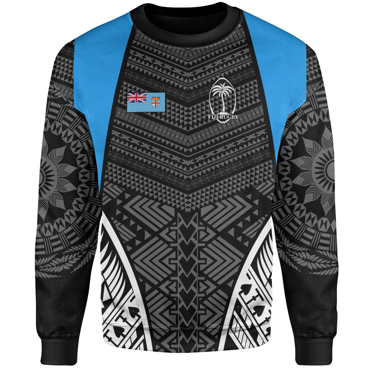 Fiji Sweatshirt - Custom Fijian Tapa Patterns Sport Style