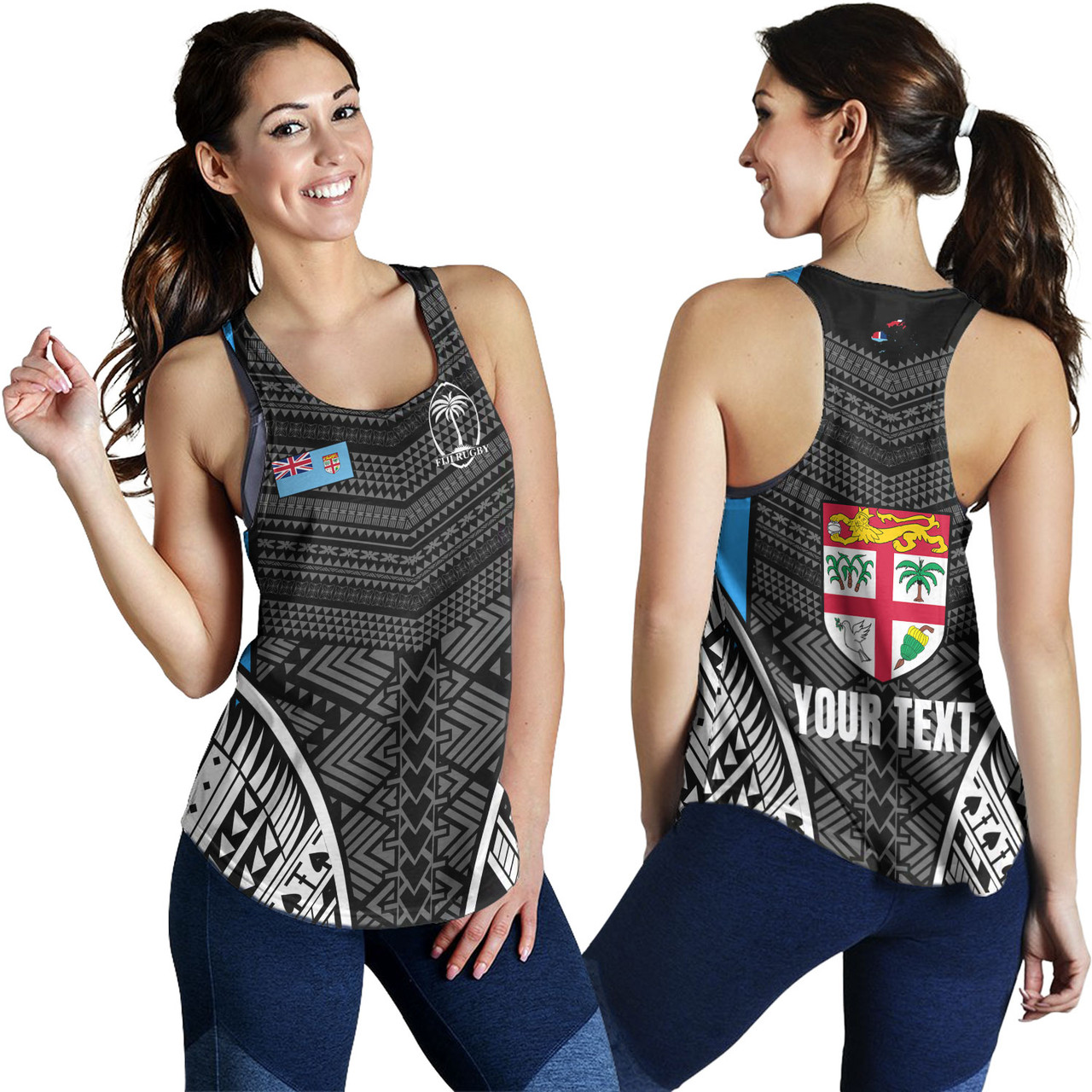 Fiji Women Tank - Custom Fijian Tapa Patterns Sport Style