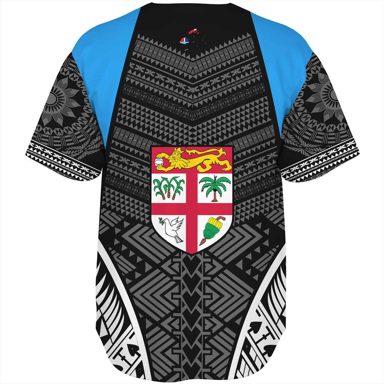 Fiji Baseball Shirt - Custom Fijian Tapa Patterns Sport Style