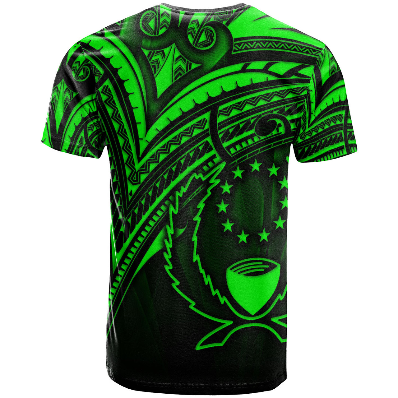 Pohnpei State T-Shirt - Green Color Cross Style