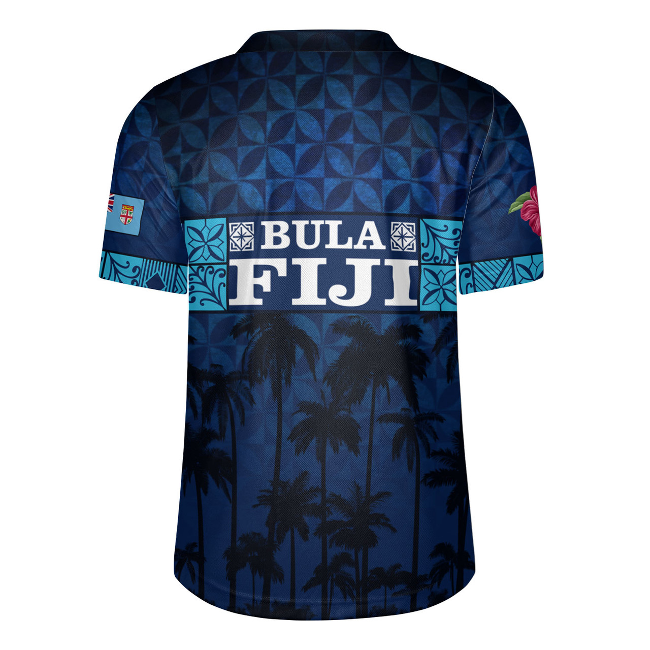 Fiji Rugby Jersey - Custom Bula Fiji Masi Palm Tree Design