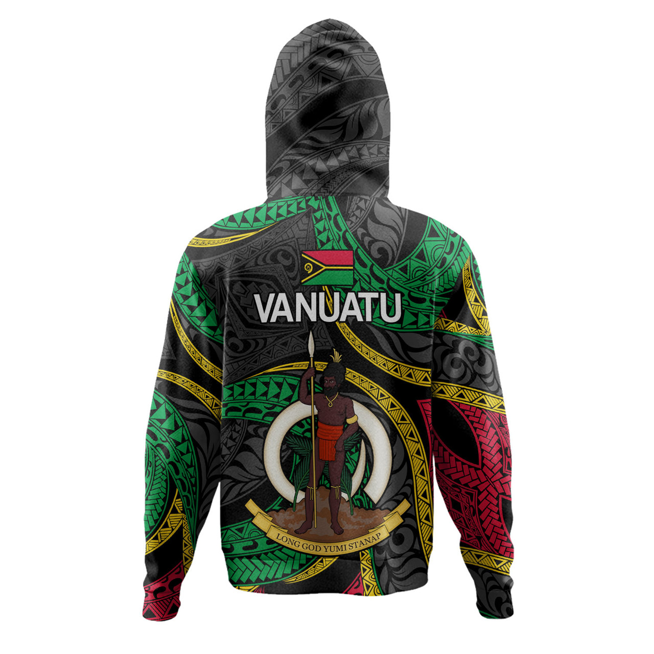 Vanuatu Hoodie - Custom Proud Vanuatu Tribal Pattern Mix Flag