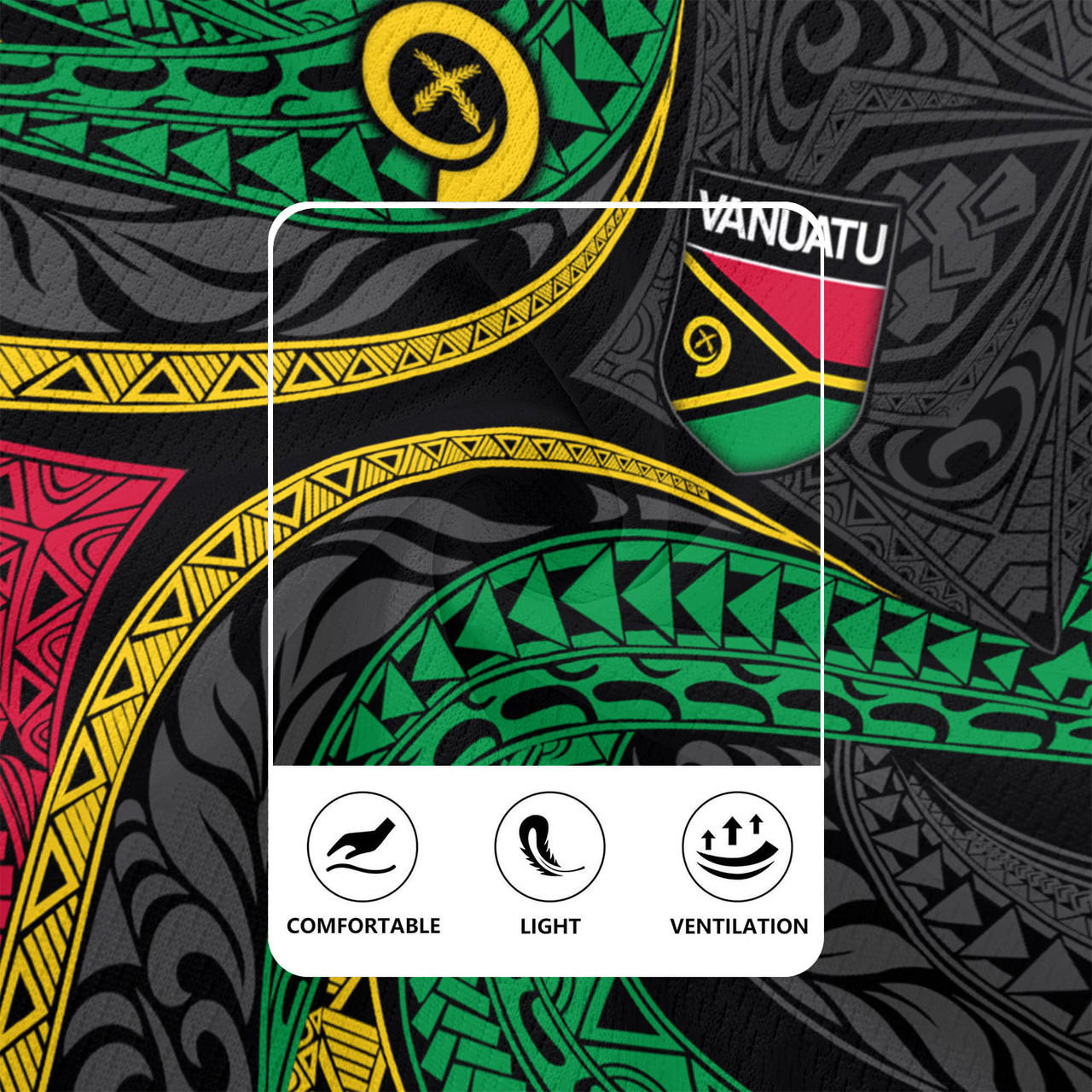 Vanuatu Rugby Jersey - Custom Proud Vanuatu Tribal Pattern Mix Flag