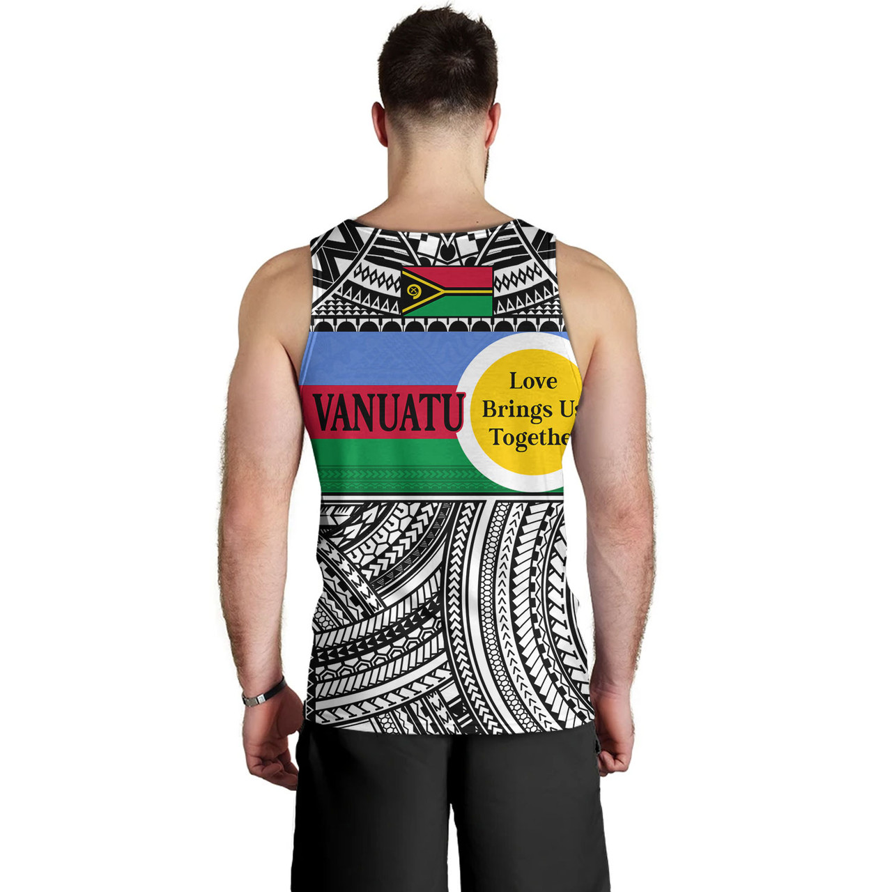 Vanuatu Tank Top - Custom Shefa Tribal Pattern Mix Flag