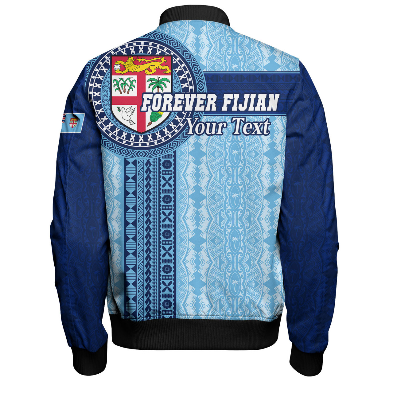 Fiji Bomber Jacket - Custom Forever Fiji Tapa Pattern Design