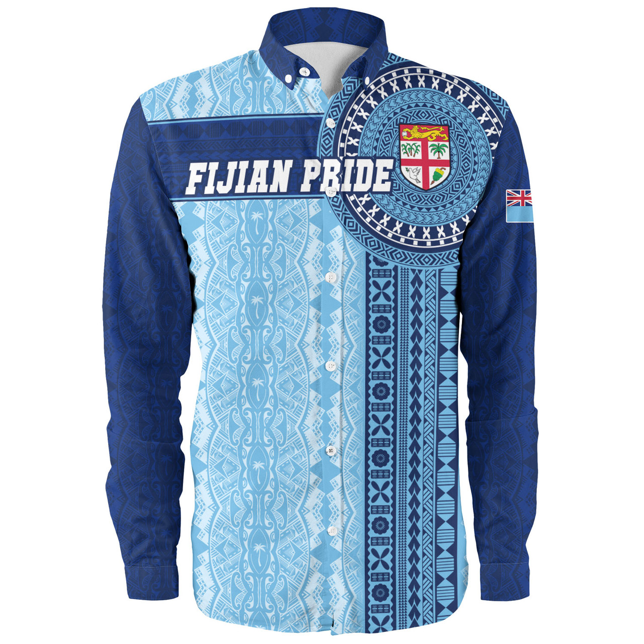 Fiji Long Sleeve Shirt - Custom Forever Fiji Tapa Pattern Design