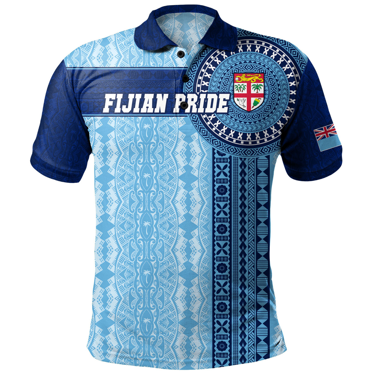 Fiji Polo Shirt - Custom Forever Fiji Tapa Pattern Design
