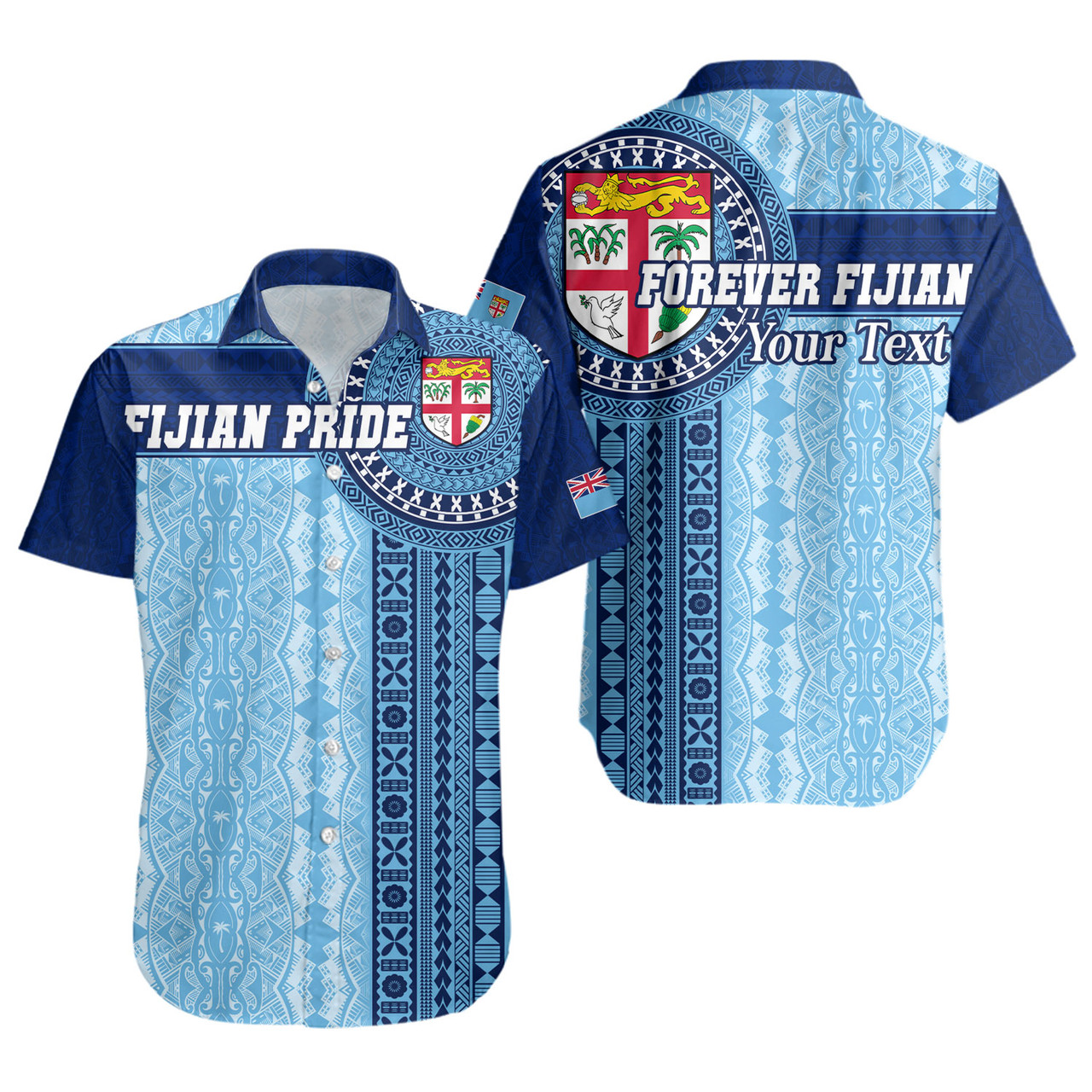 Fiji Short Sleeve Shirt - Custom Forever Fiji Tapa Pattern Design