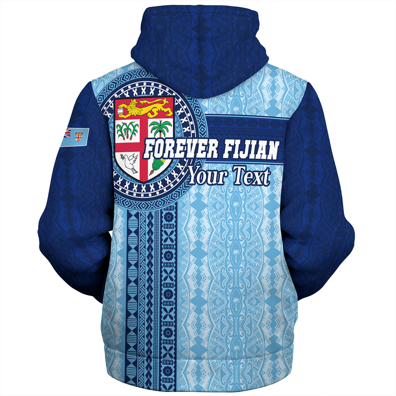 Fiji Sherpa Hoodie - Custom Forever Fiji Tapa Pattern Design