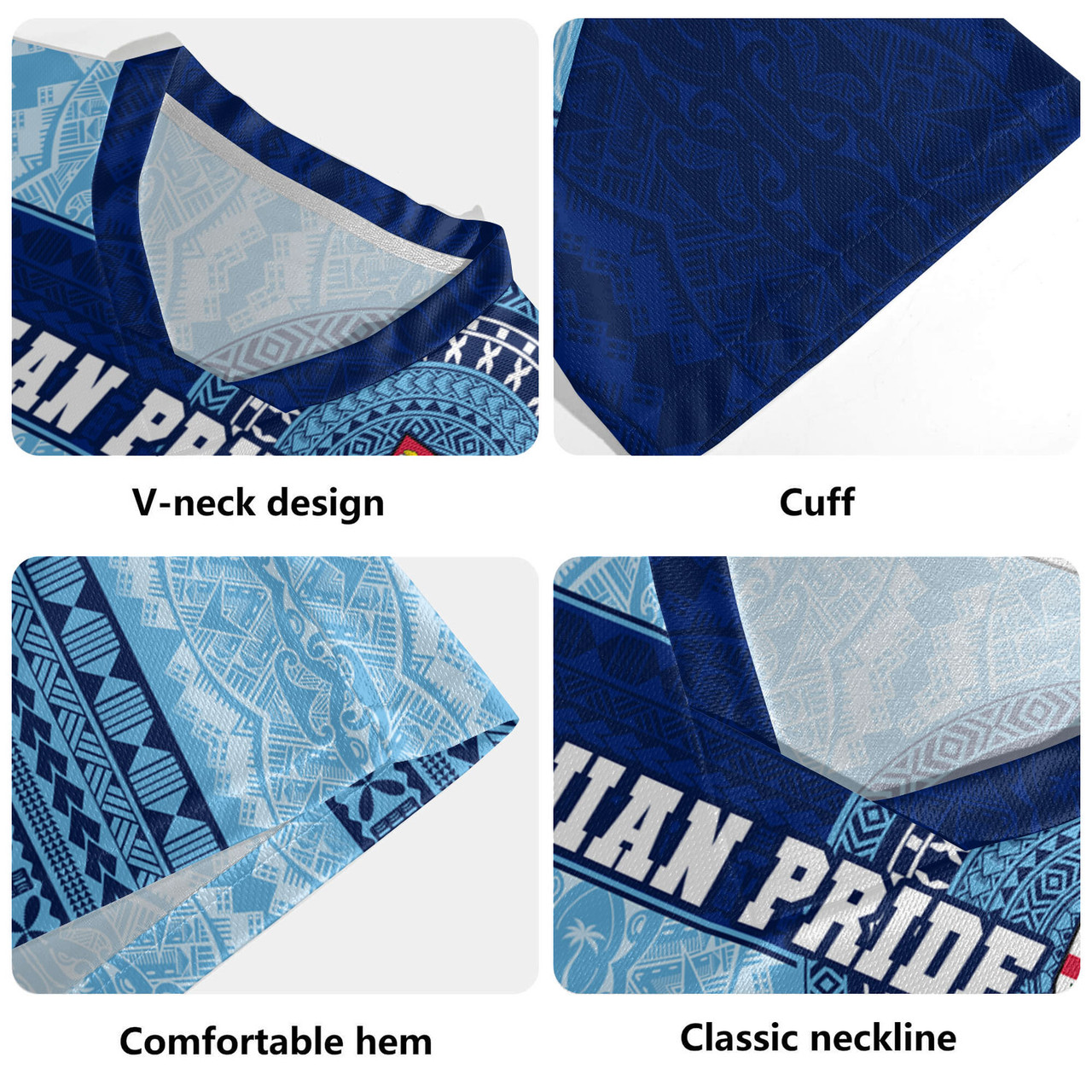 Fiji Rugby Jersey - Custom Forever Fiji Tapa Pattern Design