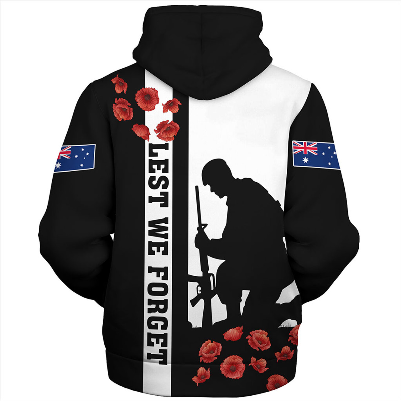 New Zealand Sherpa Hoodie Anzac Day Lest We Forget Simple Style