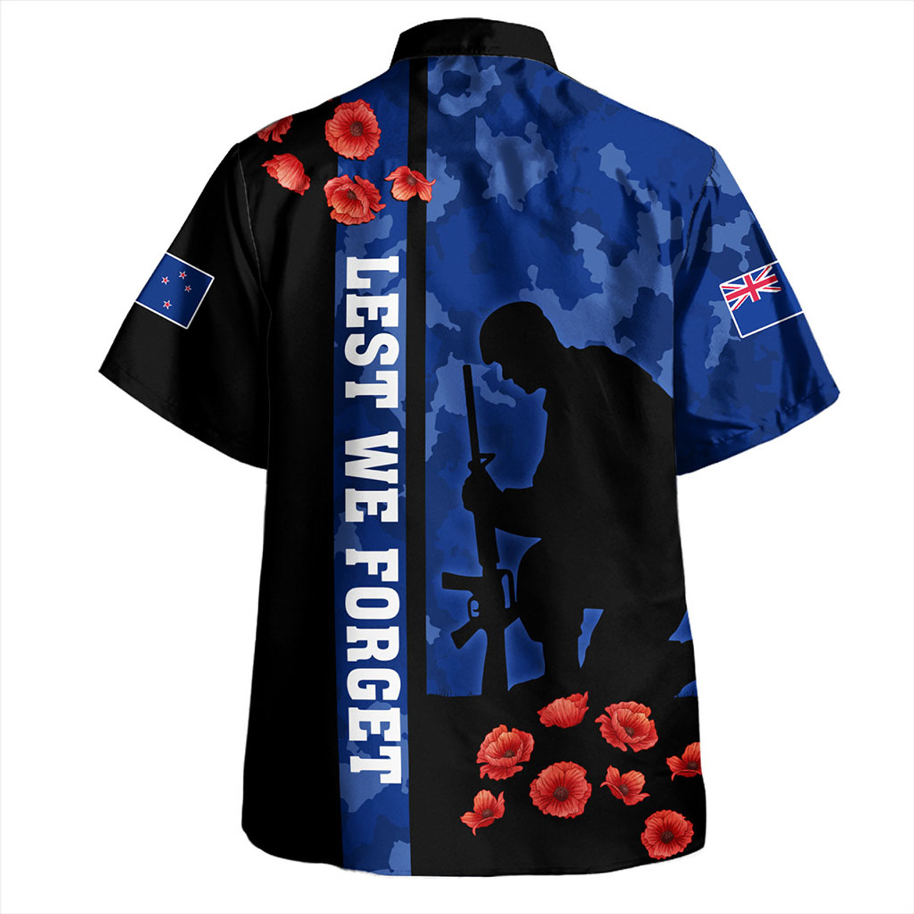 New Zealand Hawaiian Shirt Anzac Day Lest We Forget Military Camouflage Simple Style