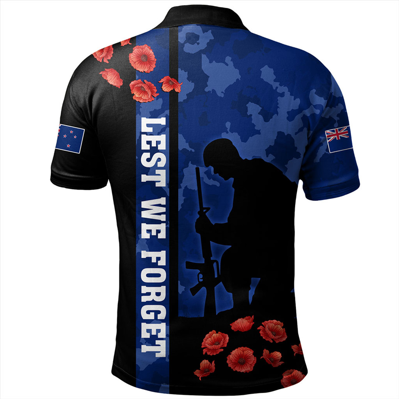 New Zealand Polo Shirt Anzac Day Lest We Forget Military Camouflage Simple Style