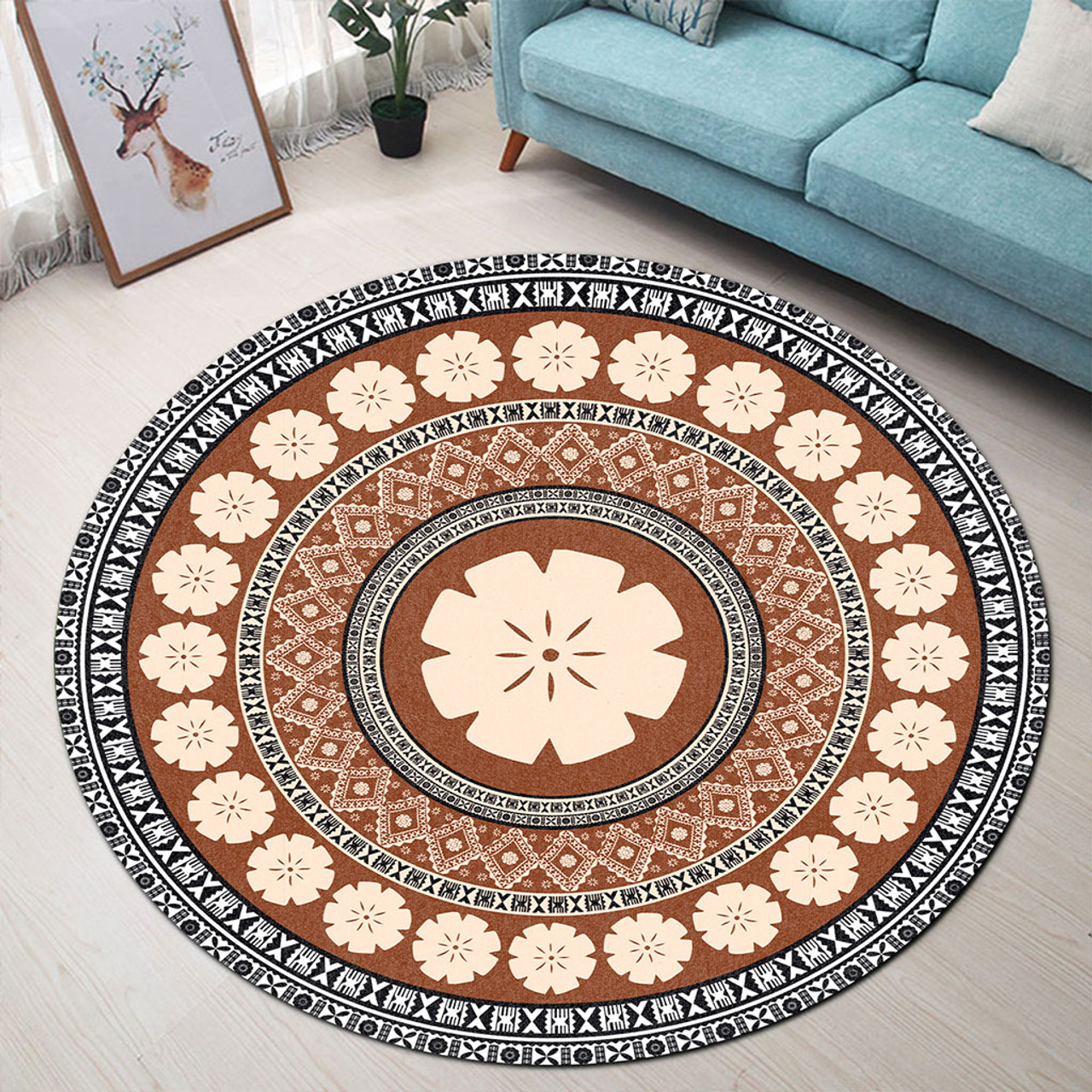 Fiji Round Rug Circle Pattern