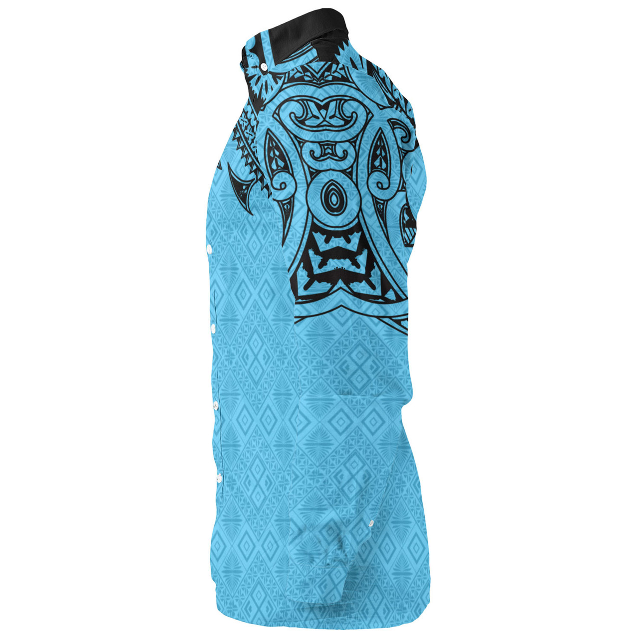 Fiji Long Sleeve Shirt Fijian Masi Pacific Tribal Designs
