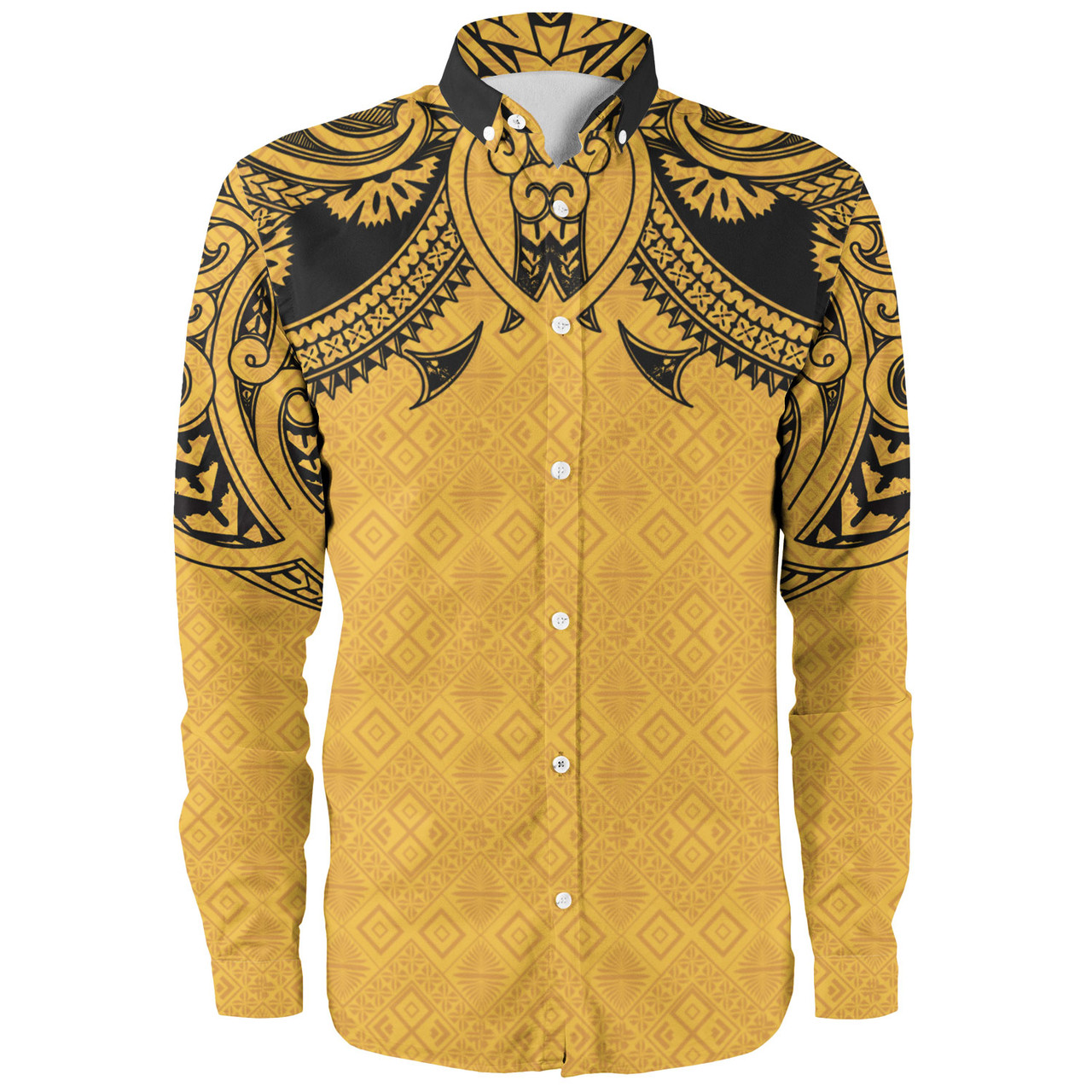 Fiji Long Sleeve Shirt Fijian Masi Pacific Tribal Designs