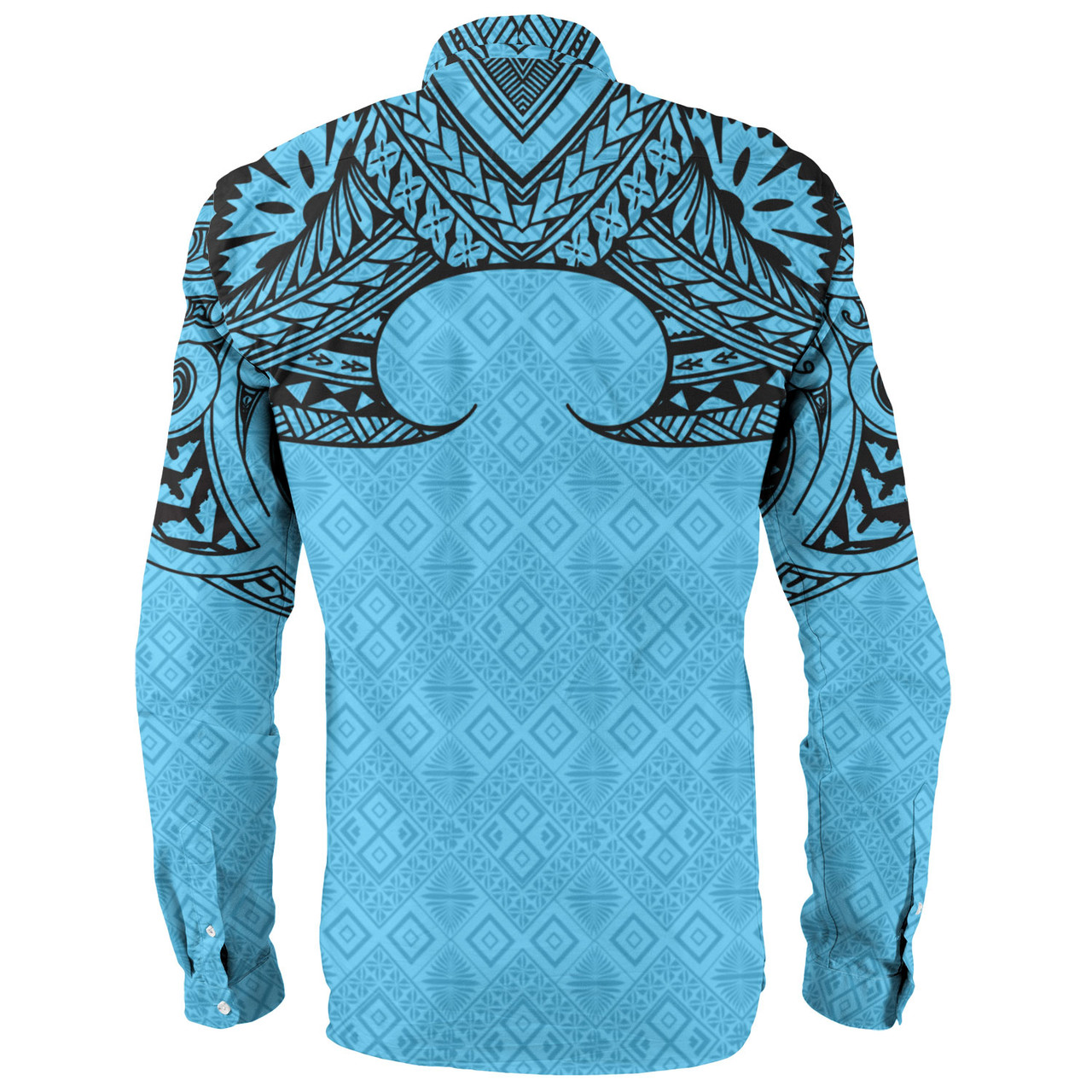 Fiji Long Sleeve Shirt Fijian Masi Pacific Tribal Designs