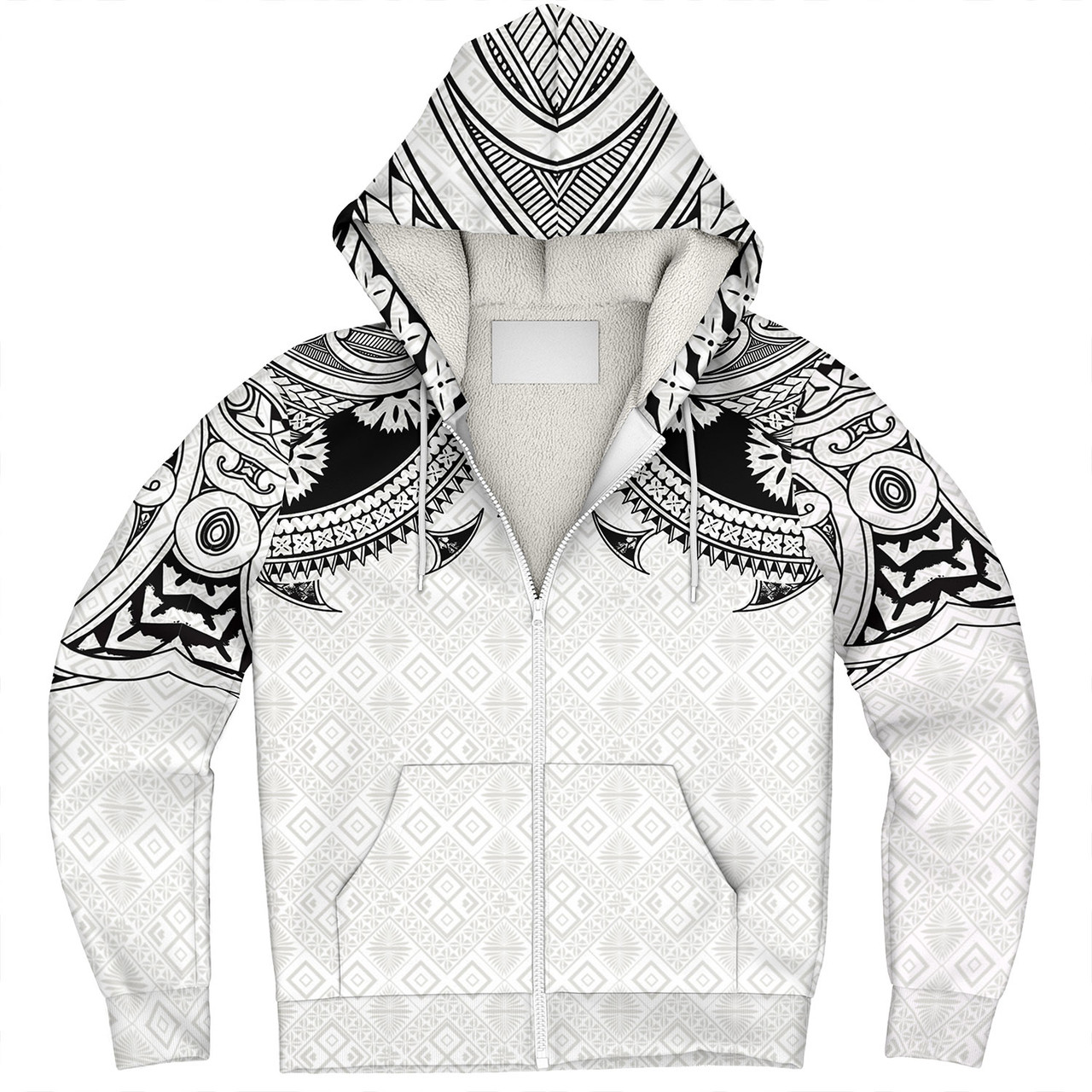 Fiji Sherpa Hoodie Fijian Masi Pacific Tribal Designs