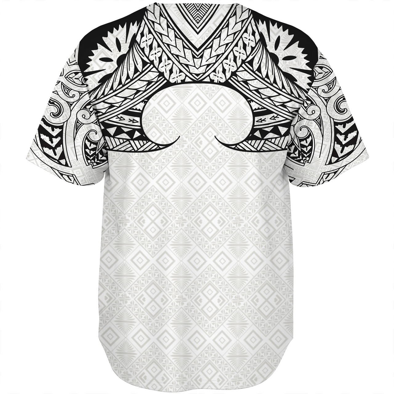 Fiji Baseball Shirt Fijian Masi Pacific Tribal Designs