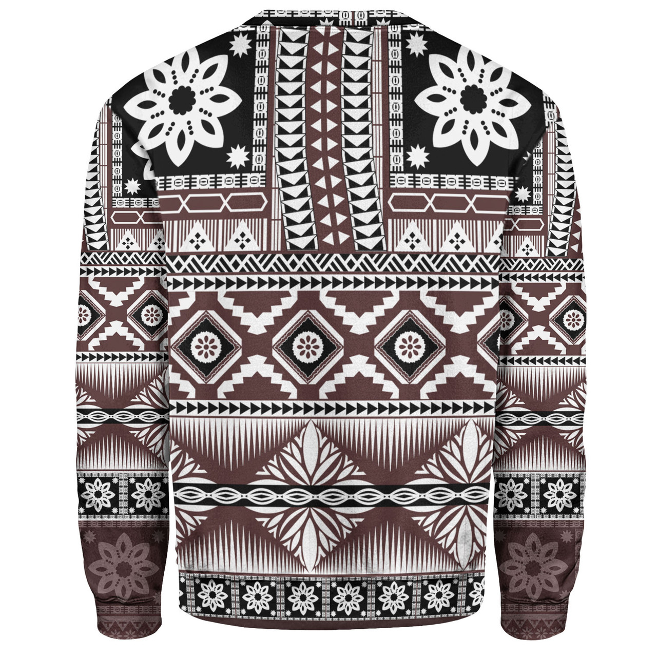 Fiji Sweatshirt Bula Fijian Masi Tapa Vintage Style