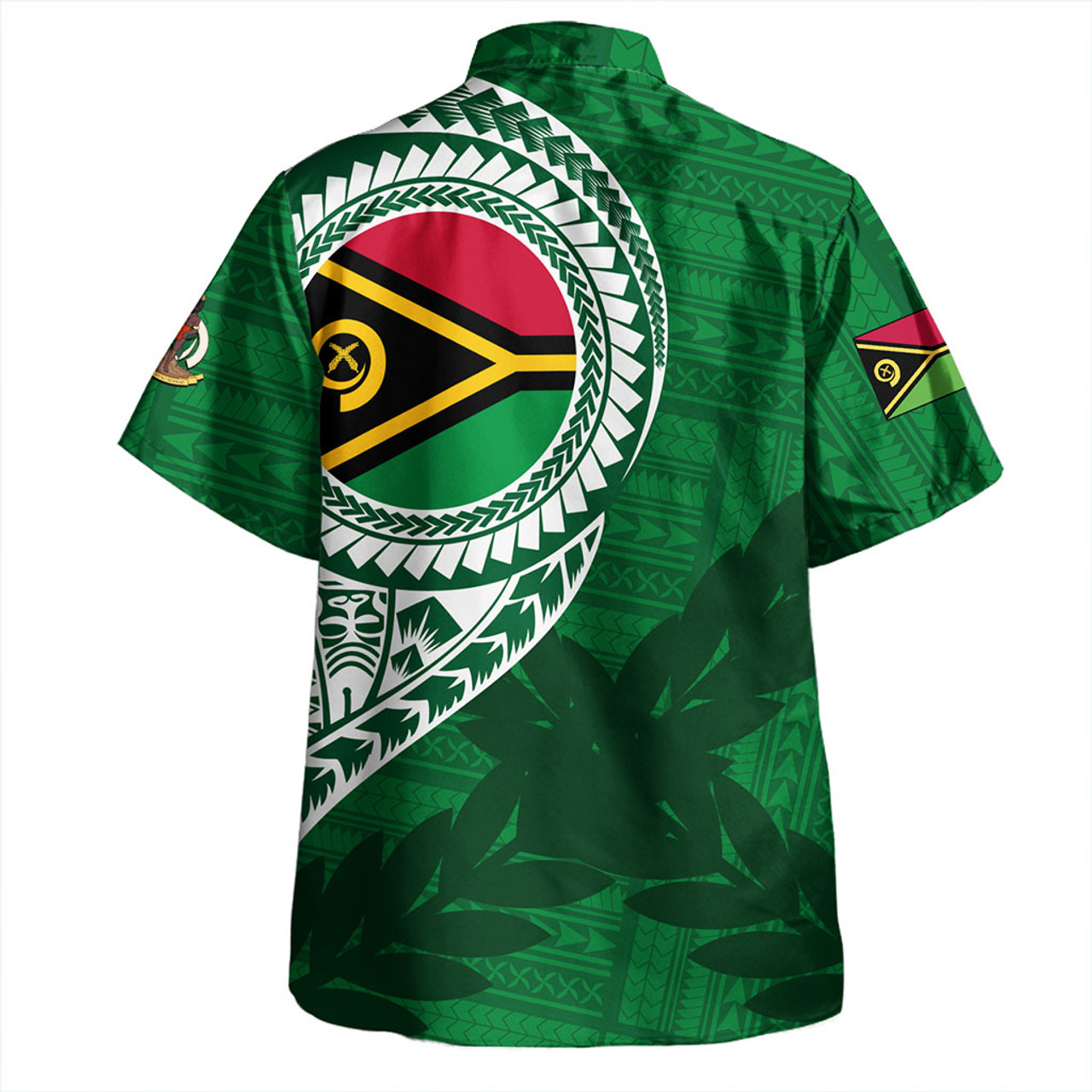 Vanuatu Hawaiian Shirt Tribal Melanesia Leaf