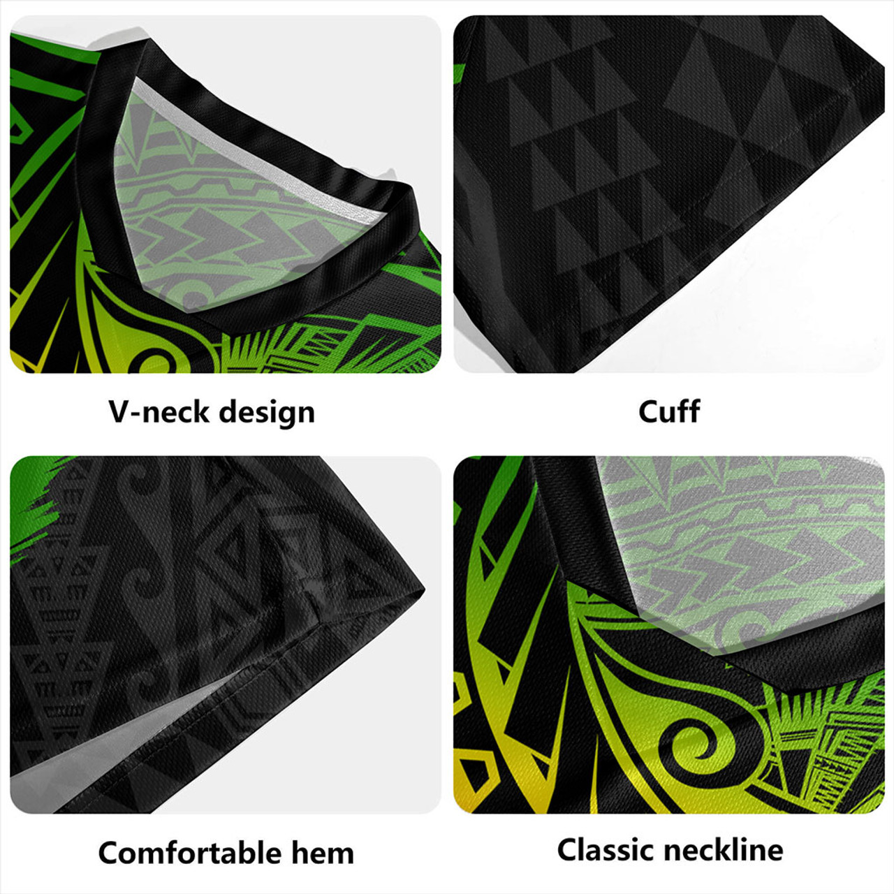 Vanuatu Rugby Jersey Tribal Grunge Flag