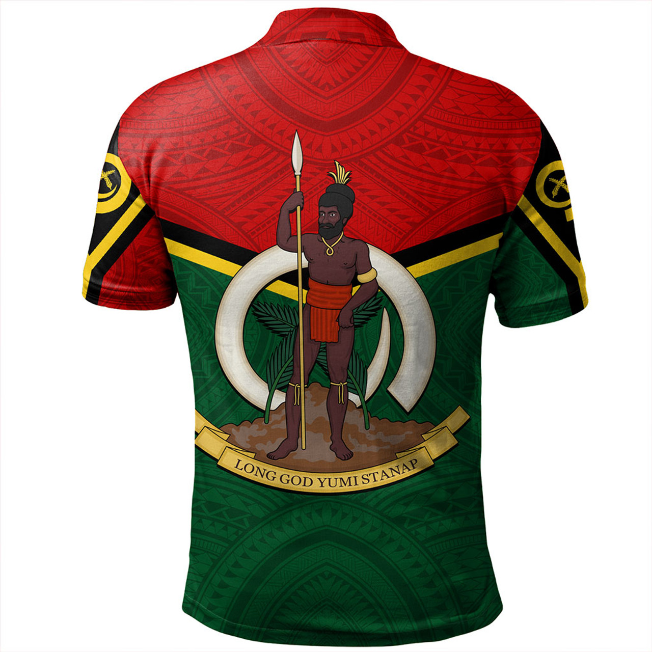 Vanuatu Polo Shirt Tribal Flag Sport Style