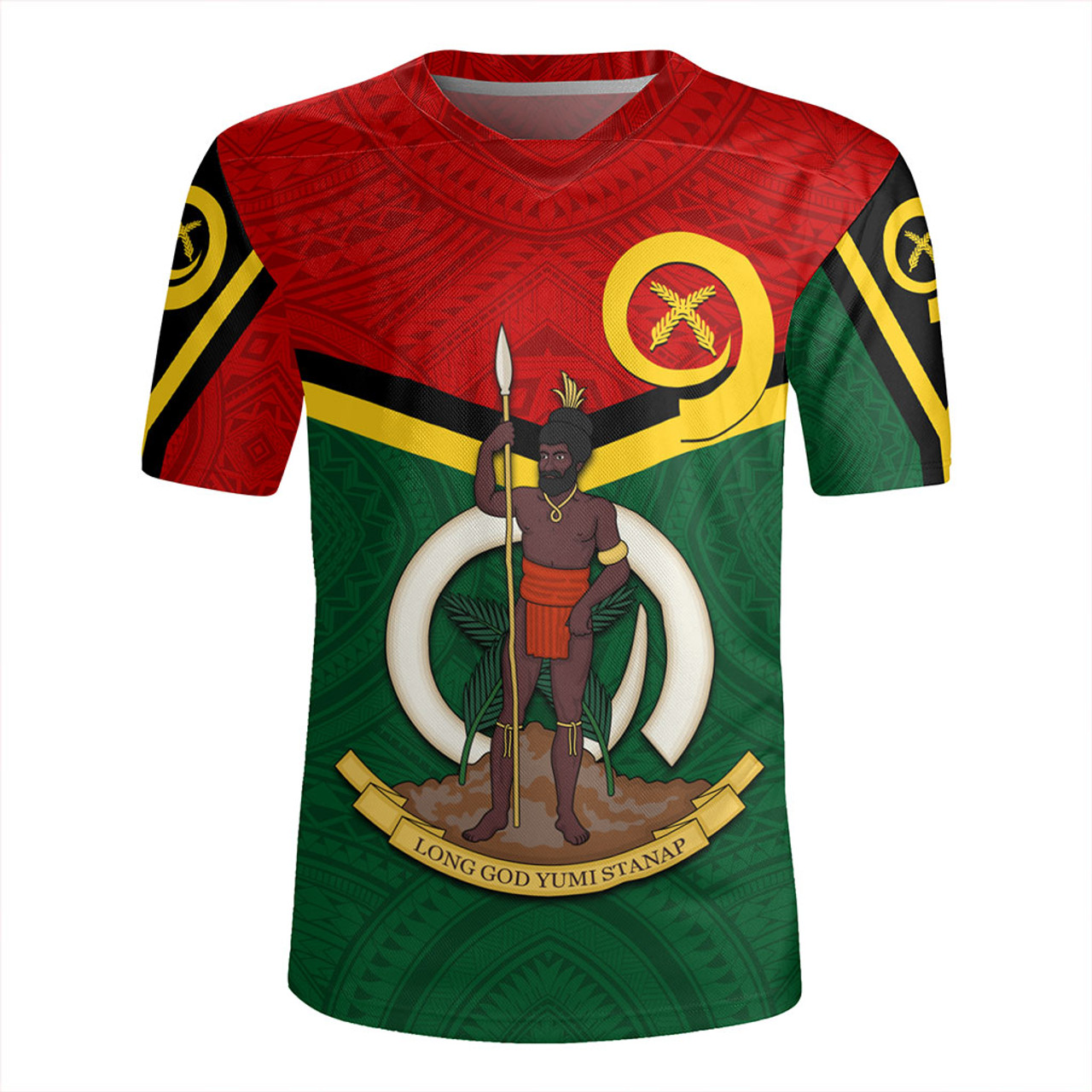 Vanuatu Rugby Jersey Tribal Flag Sport Style