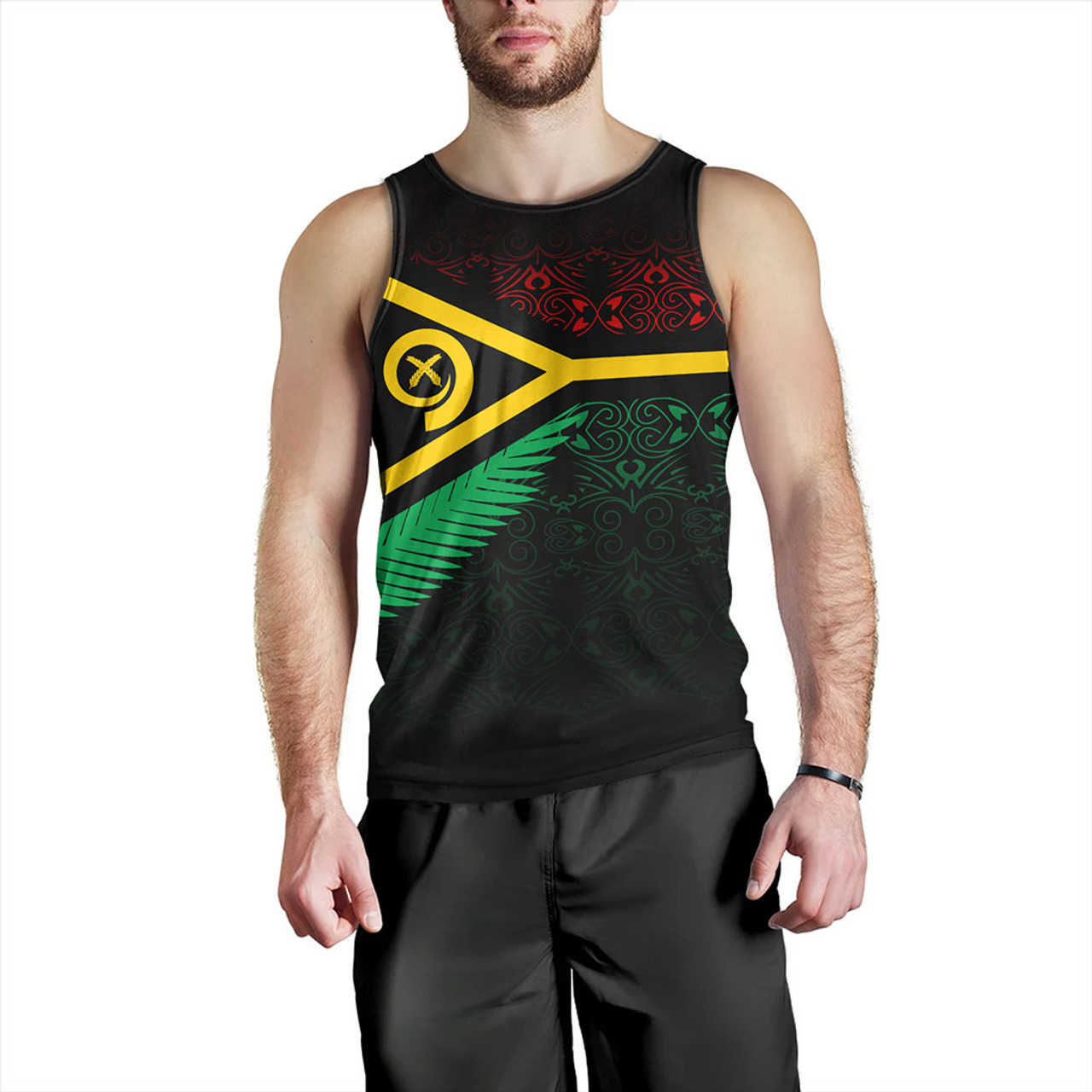 Vanuatu Tank Top Melanesia Tribal Pattern