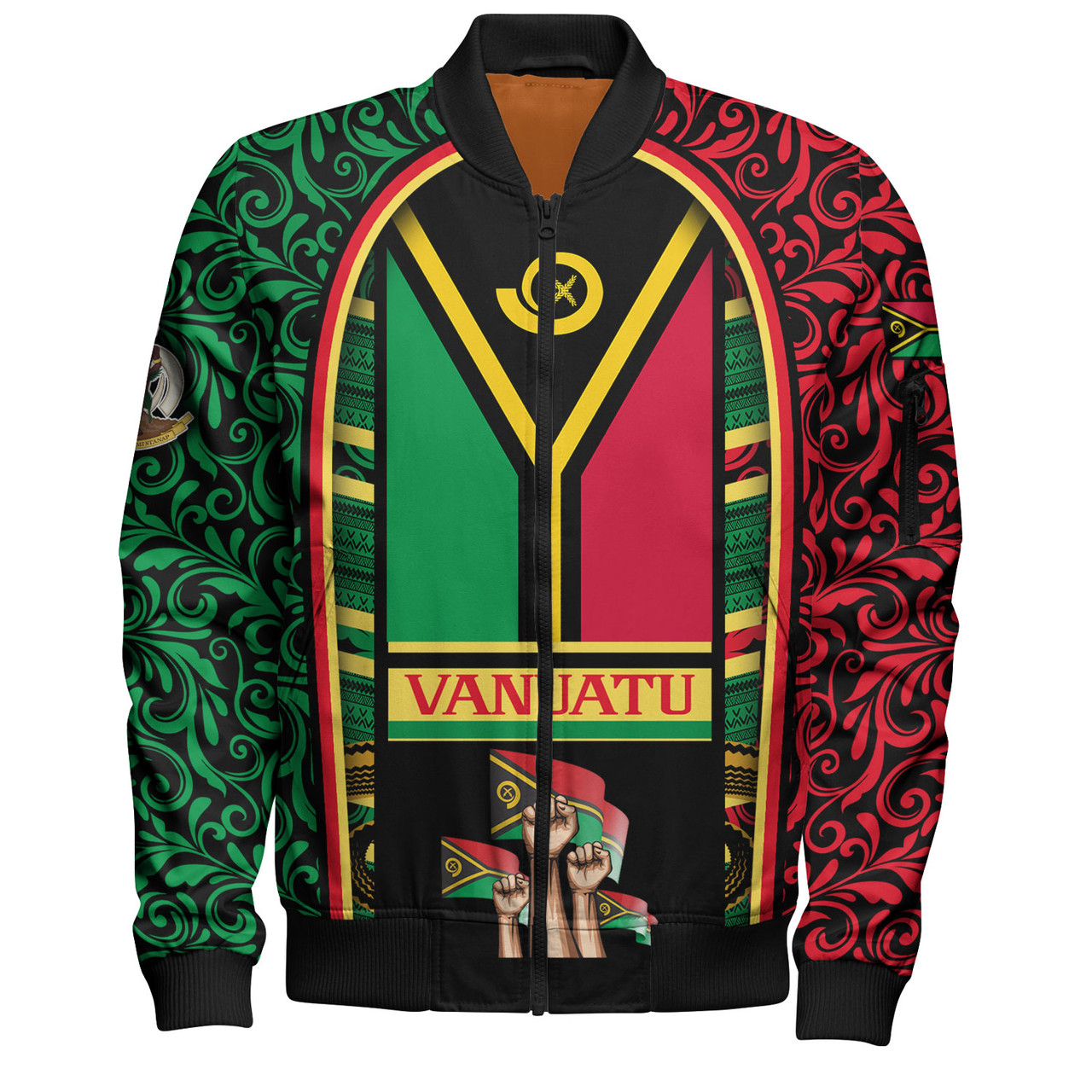 Vanuatu Bomber Jacket Happy Independence Day Vanuatu Design