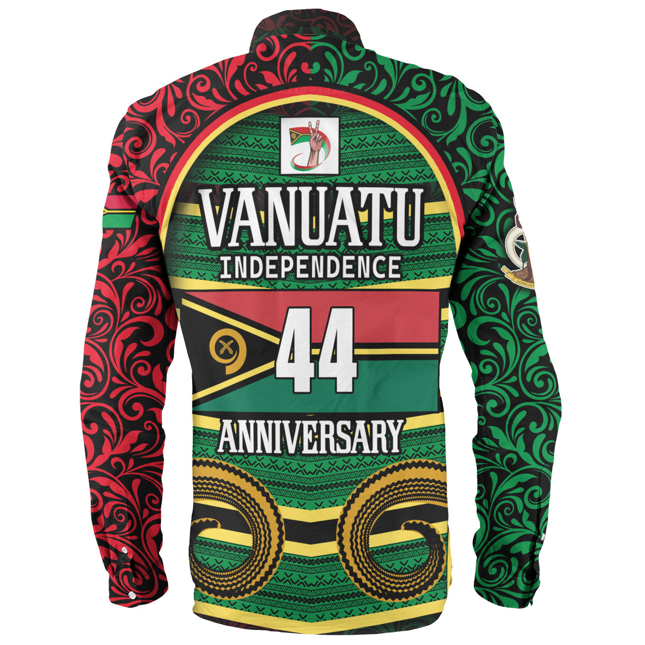 Vanuatu Long Sleeve Shirt Happy Independence Day Vanuatu Design