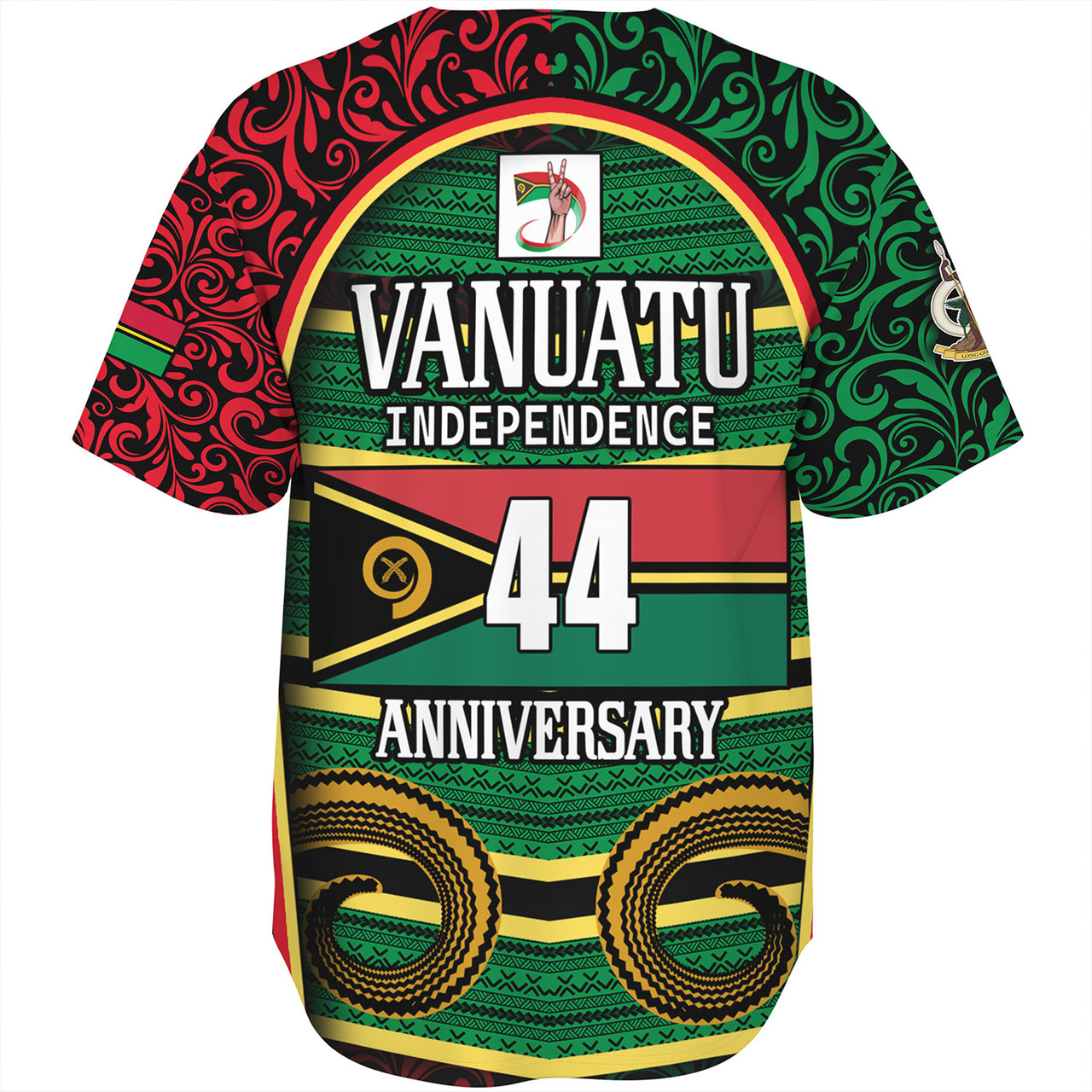 Vanuatu Baseball Shirt Happy Independence Day Vanuatu Design