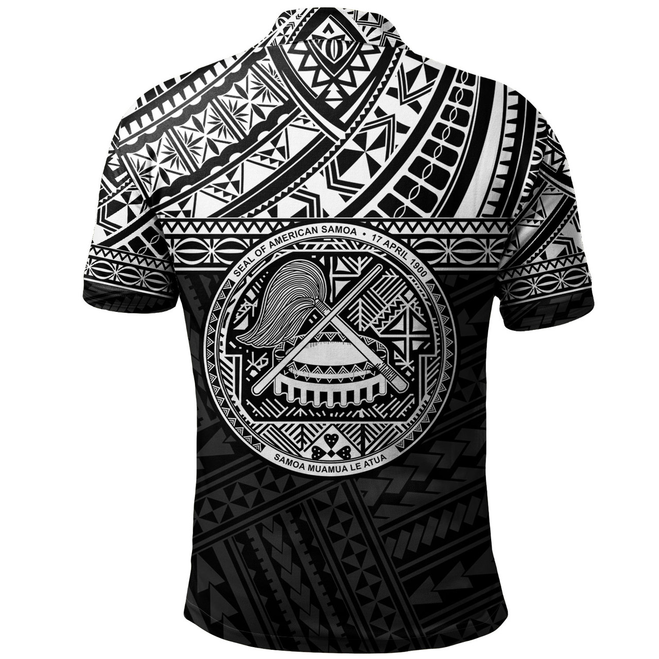 American Samoa Polo Shirt Custom Polynesian Black Version