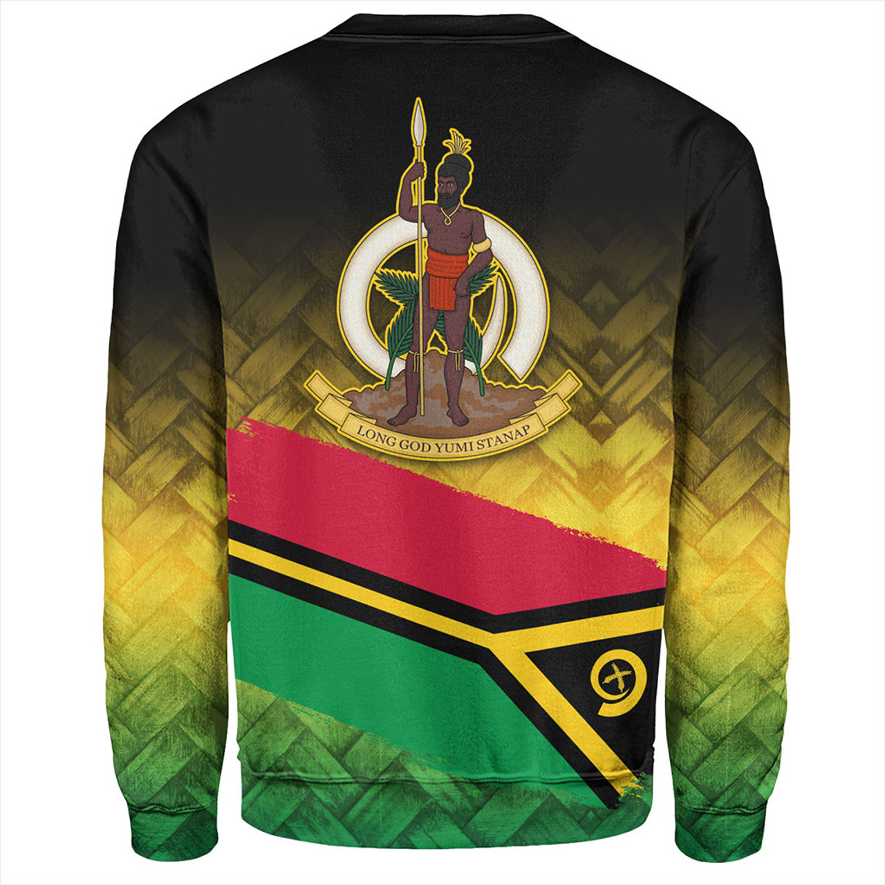 Vanuatu Sweatshirt Flag Lauhala Style