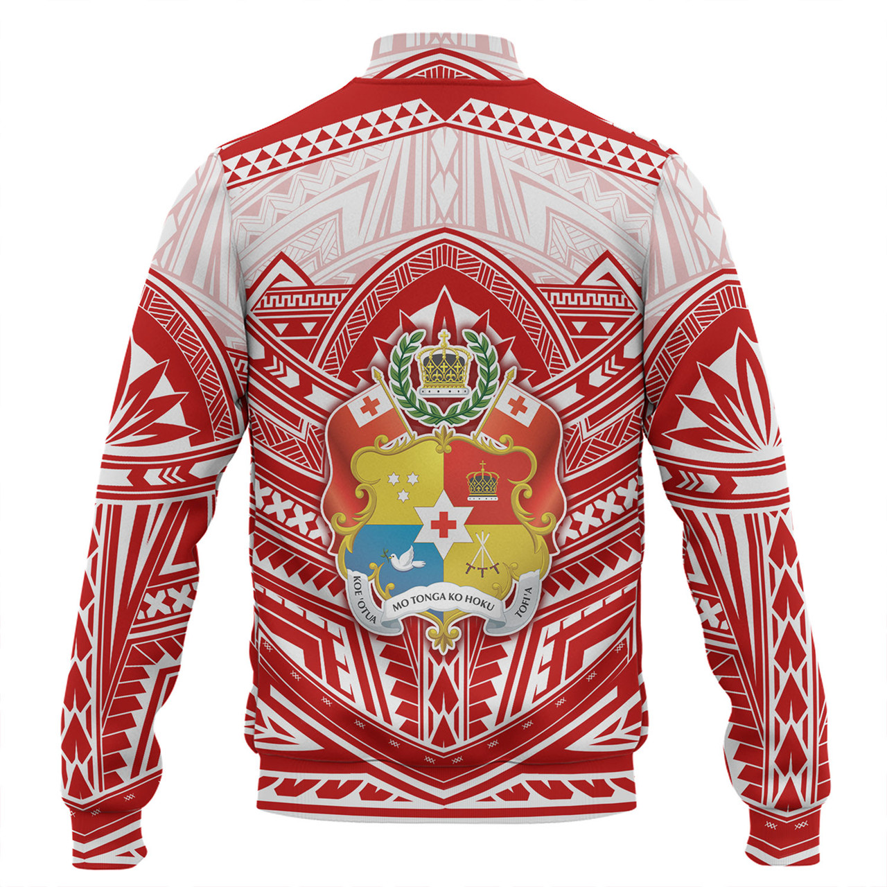 Tonga Baseball Jacket Seal Tribal Flag Color Design