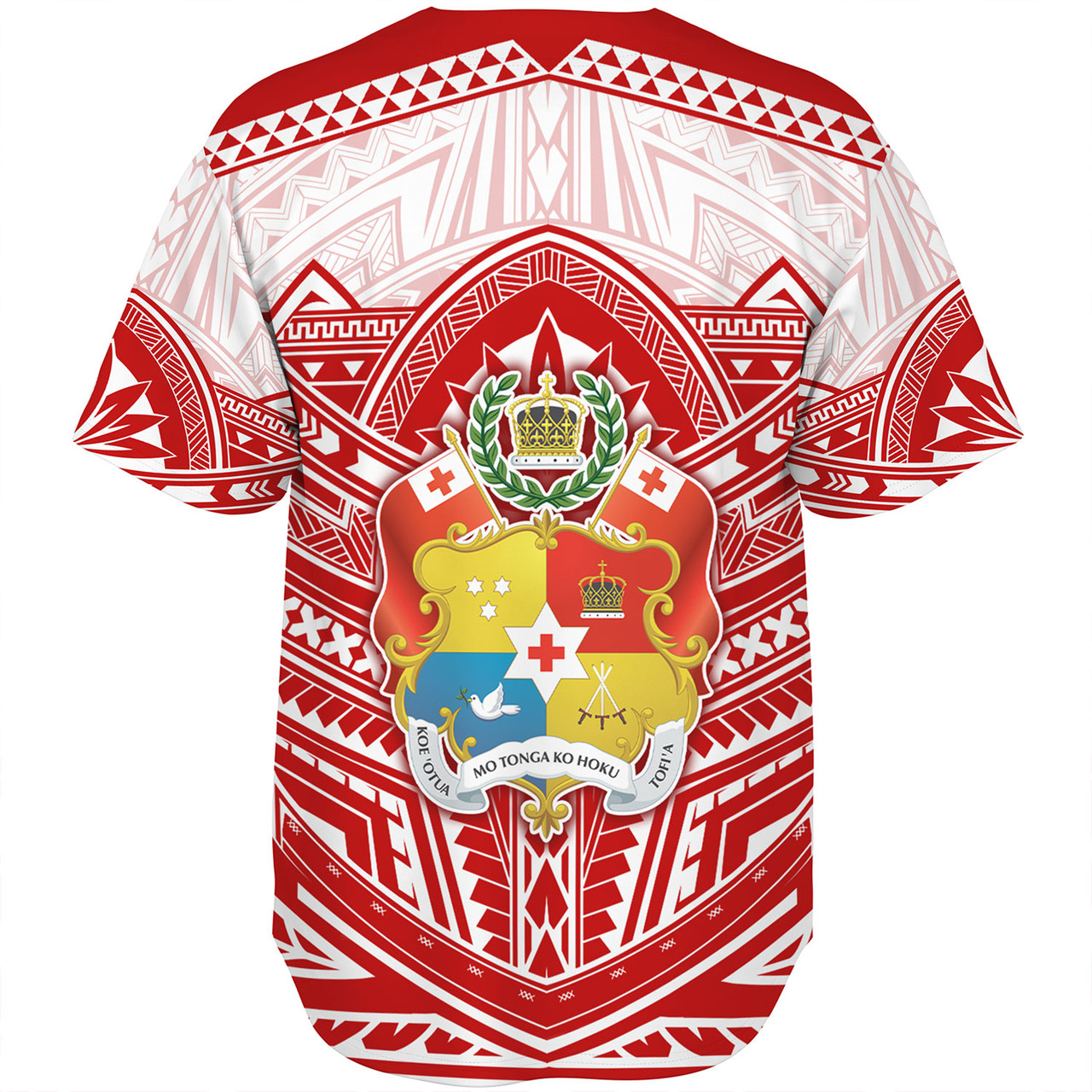 Tonga Baseball Shirt Seal Tribal Flag Color Design