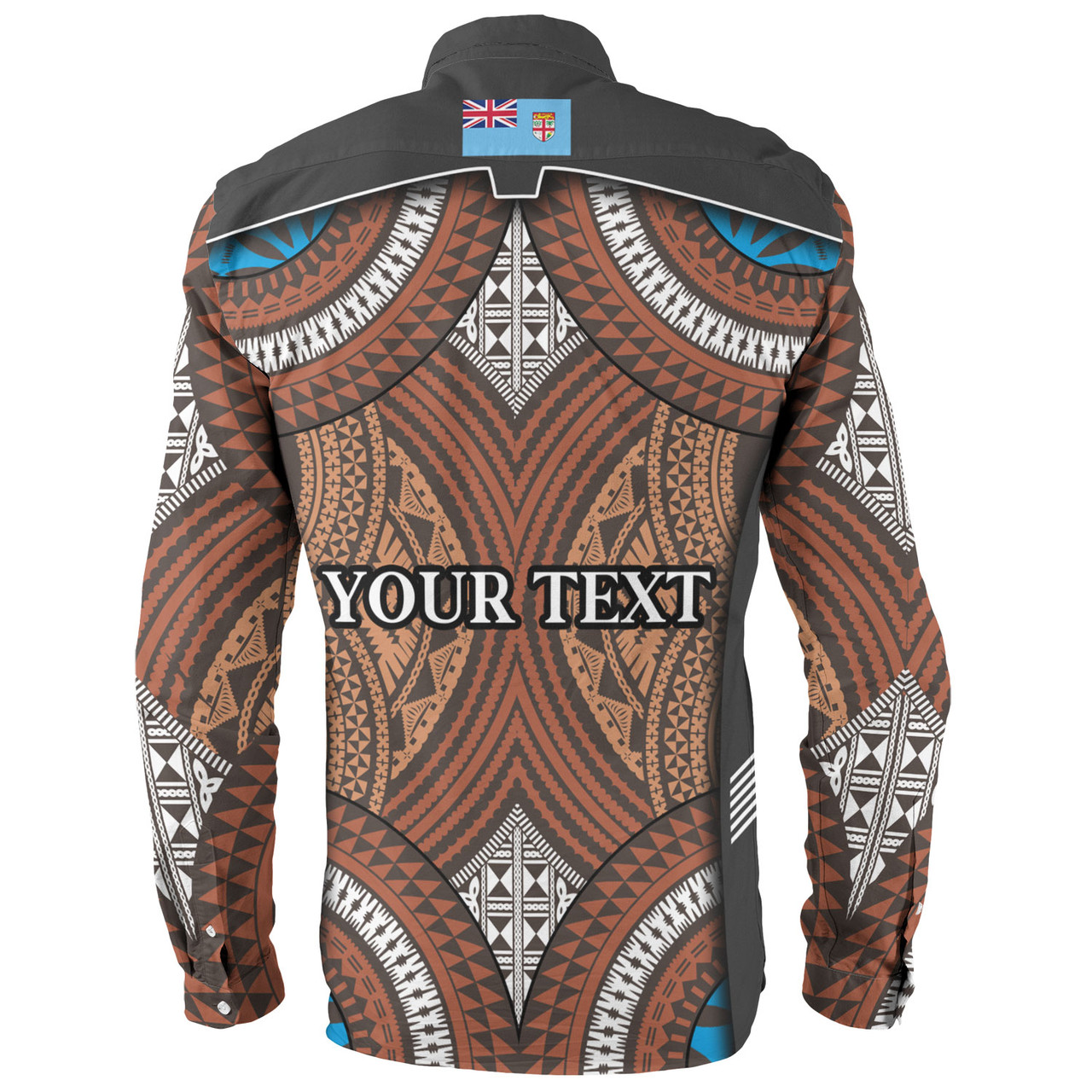 Fiji Long Sleeve Shirt Custom Bula Fiji Rugby Tapa Design