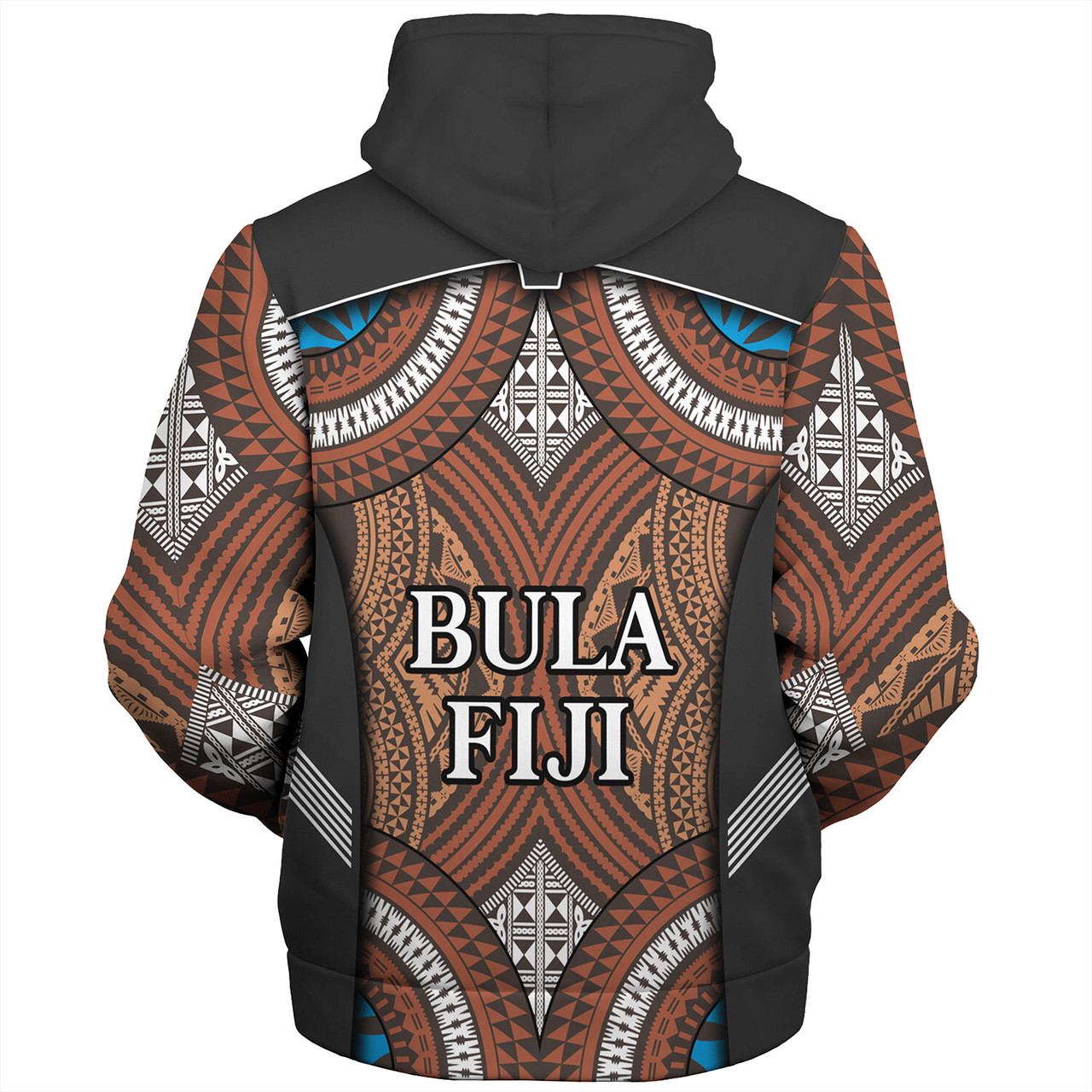 Fiji Sherpa Hoodie Custom Bula Fiji Rugby Tapa Design