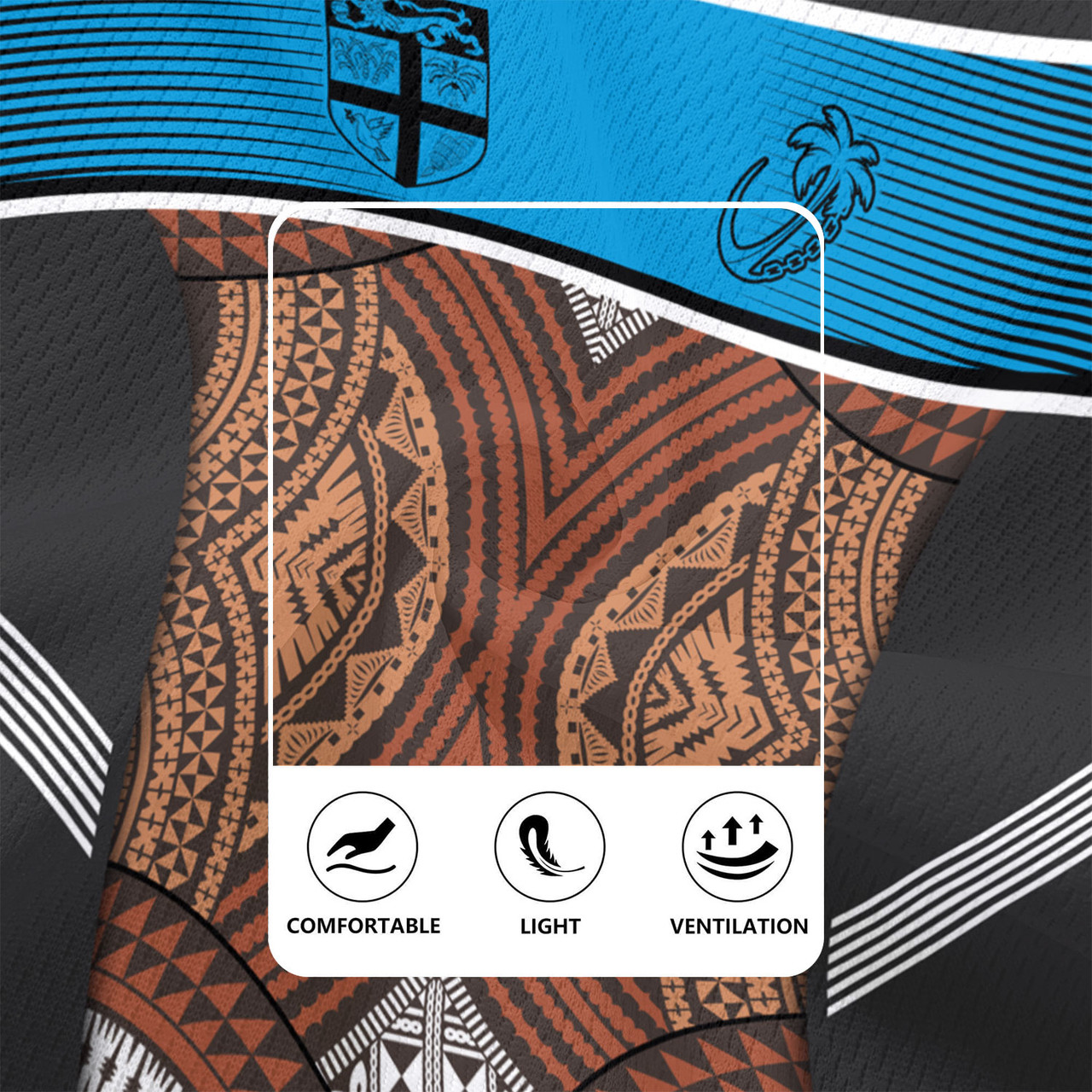 Fiji Rugby Jersey Custom Bula Fiji Rugby Tapa Design