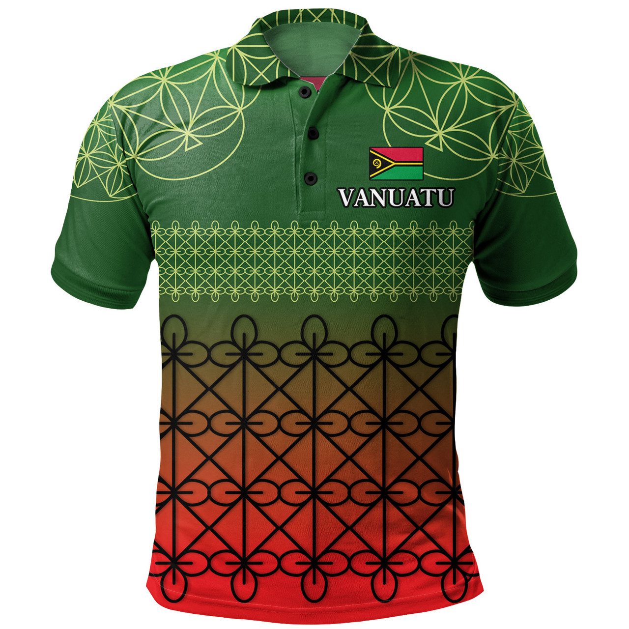Vanuatu Polo Shirt Custom Seal Flag Color Mutis En Atan Design