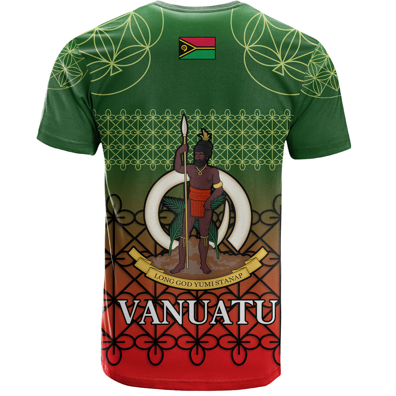 Vanuatu T-Shirt Custom Seal Flag Color Mutis En Atan Design