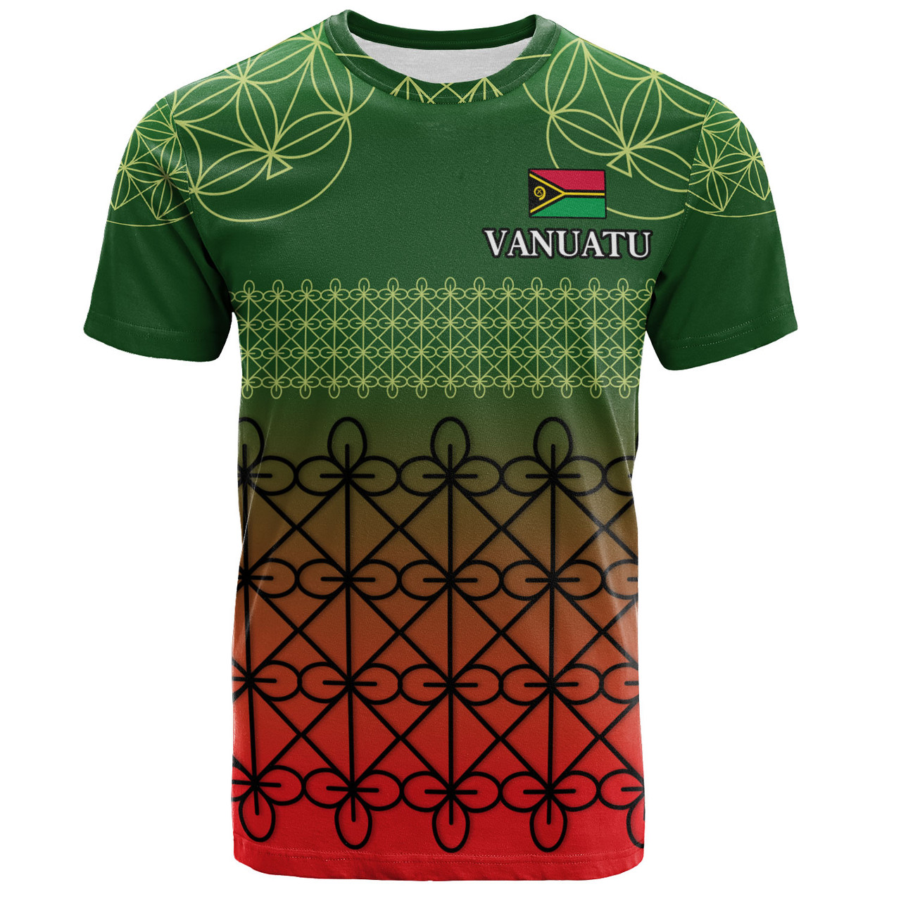 Vanuatu T-Shirt Custom Seal Flag Color Mutis En Atan Design