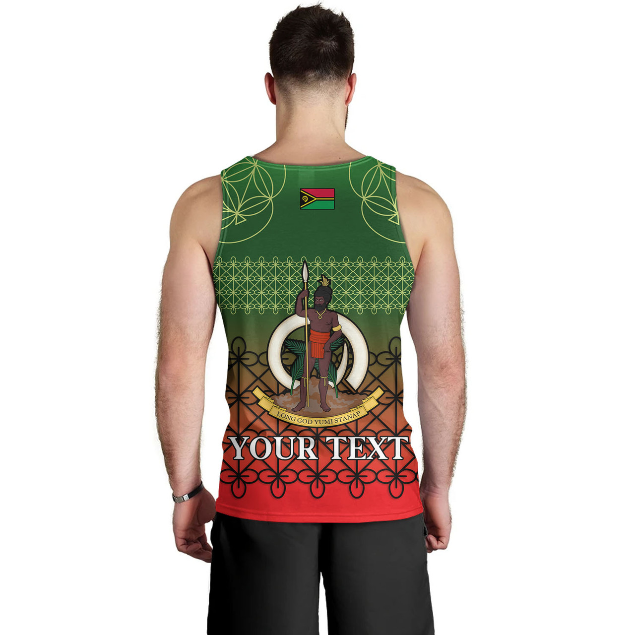 Vanuatu Tank Top Custom Seal Flag Color Mutis En Atan Design